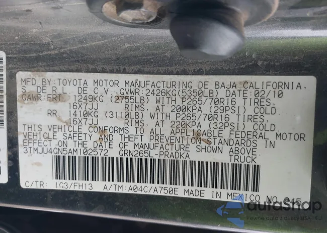 3TMJU4GN5AM102572: 43839016