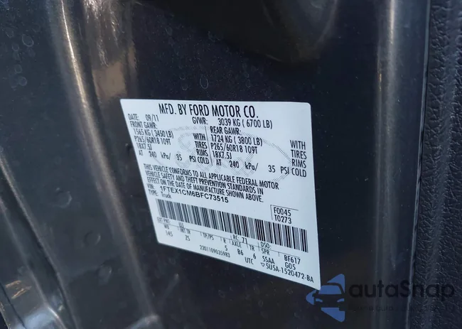 1FTEX1CM6BFC73515: 43839238