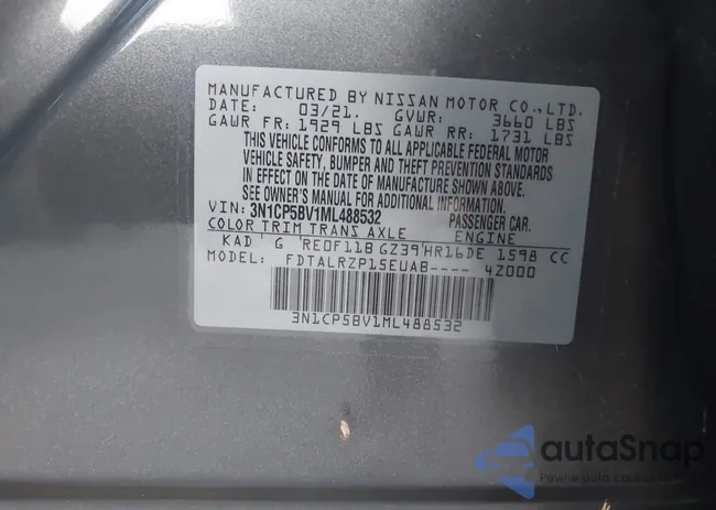 3N1CP5BV1ML488532: 43839341