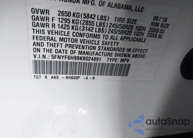 5FNYF6H99KB024891: 43838516