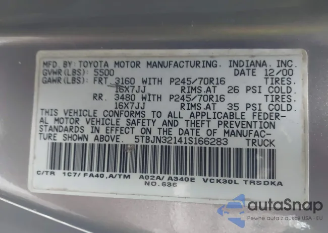 5TBJN32141S166283: 43838540