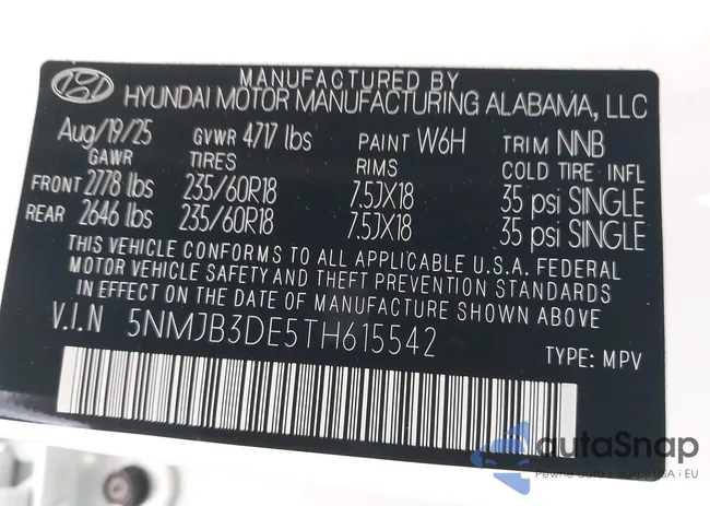 5NMJB3DE5TH615542: 43838605