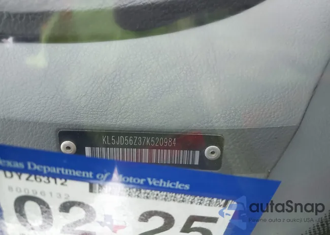 KL5JD56Z37K520984: 43838630