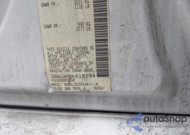 1N4AL3AP6DN418294: 43838857