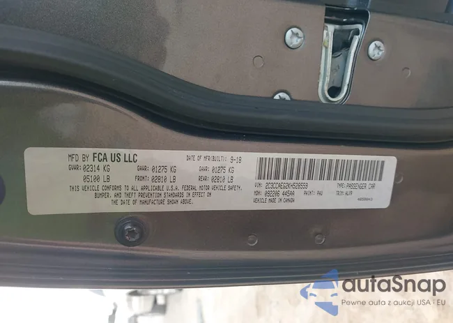 2C3CCAEG2KH528559: 43839999