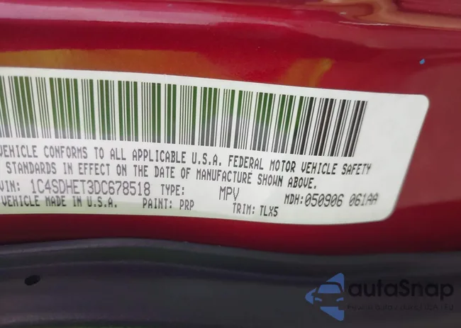 1C4SDHET3DC678518: 43840075