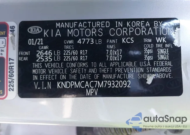 KNDPMCAC7M7932092: 43840107