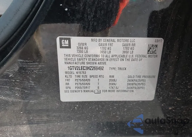 1GTV2LEC3HZ269492: 43840136