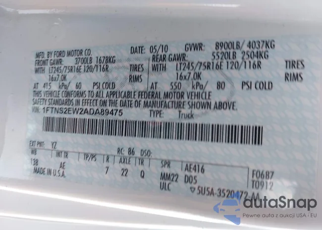 1FTNS2EW2ADA89475: 43840389