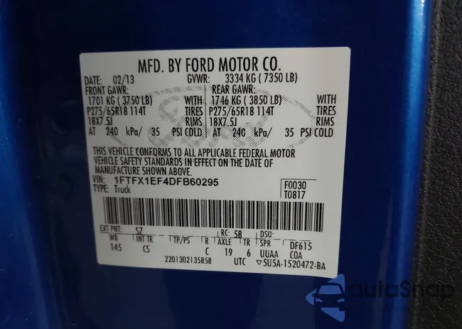 1FTFX1EF4DFB60295: 43839852