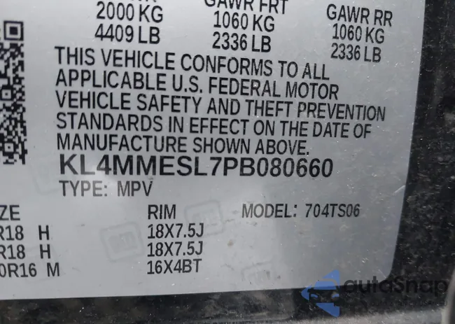 KL4MMESL7PB080660: 43839890