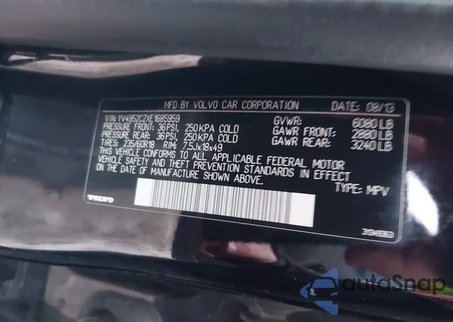 YV4952CZXE1685959: 43840966