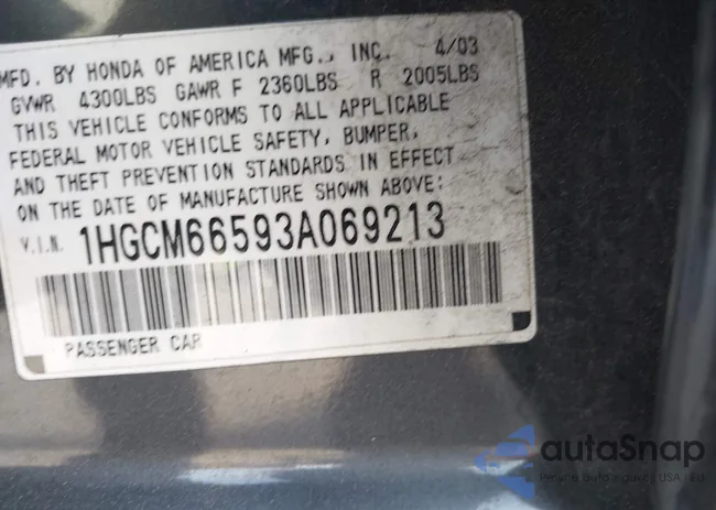 1HGCM66593A069213: 43841016