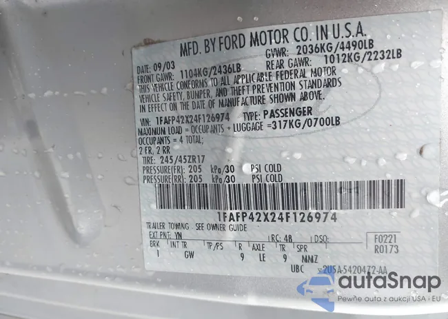 1FAFP42X24F126974: 43841296