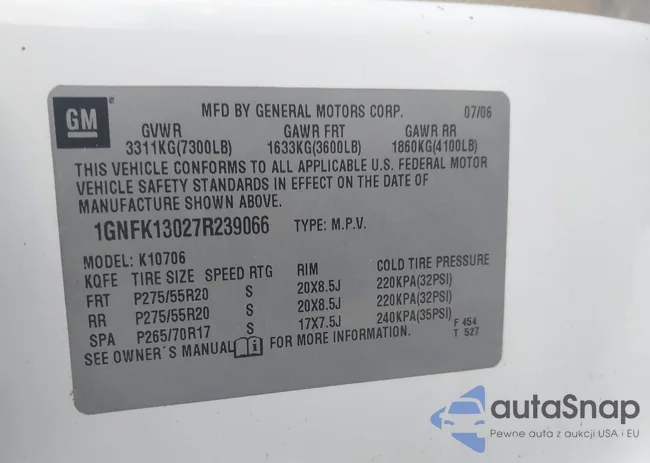 1GNFK13027R239066: 43841364