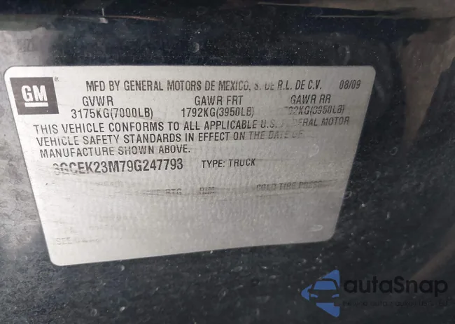 3GCEK23M79G247793: 43841421