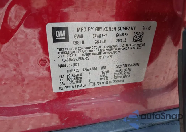 KL4CJASB6JB684826: 43840607