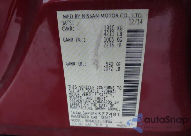 1N4AL3AP3FN377481: 43840757