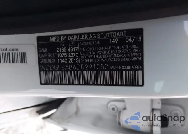 WDDGF8AB6DR291252: 43842013