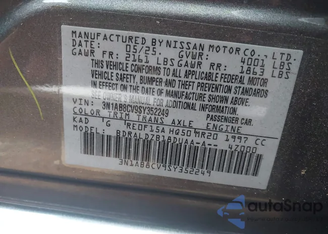 3N1AB8CV9SY352249: 43842020