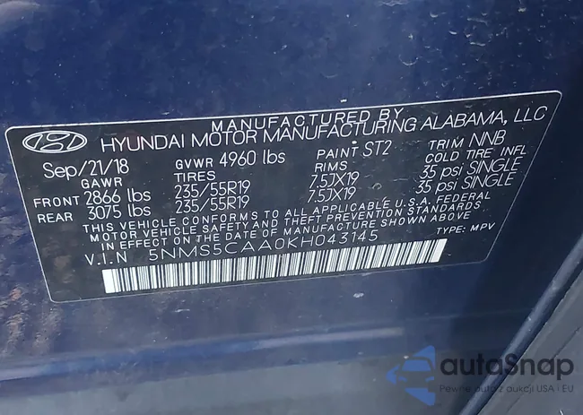 5NMS5CAA0KH043145: 43842064