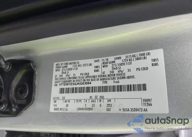 1FTEW1E54JKG03084: 43842081