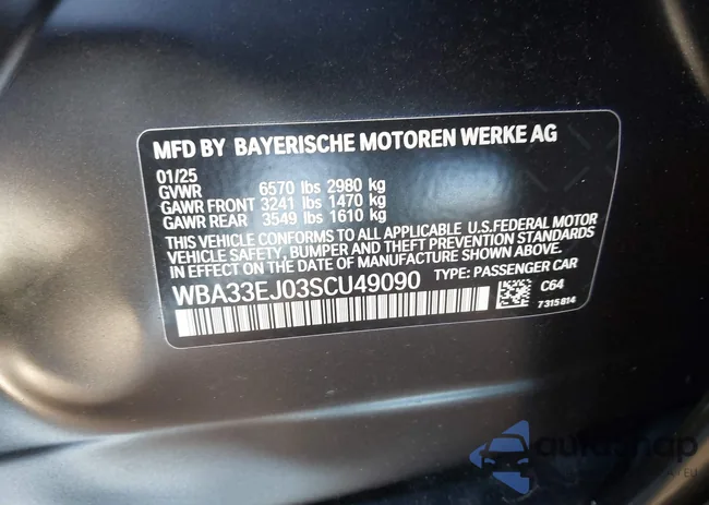 WBA33EJ03SCU49090: 43842118