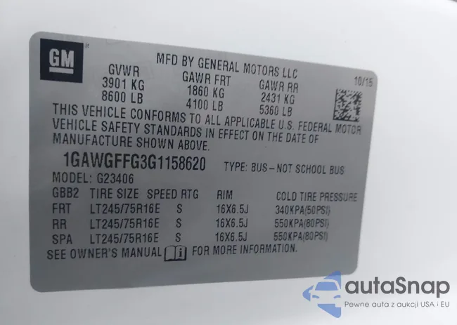 1GAWGFFG3G1158620: 43842257