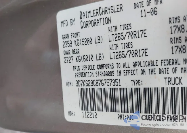 3D7KS28C87G757351: 43842300