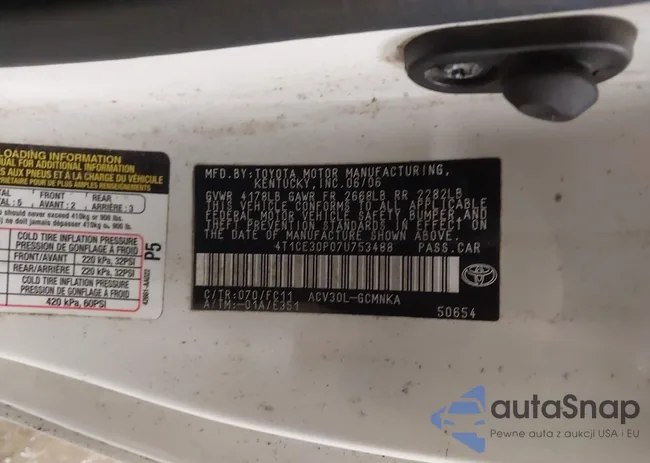 4T1CE30P07U753488: 43842460