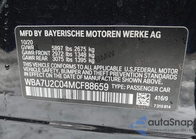 WBA7U2C04MCF88659: 43841539
