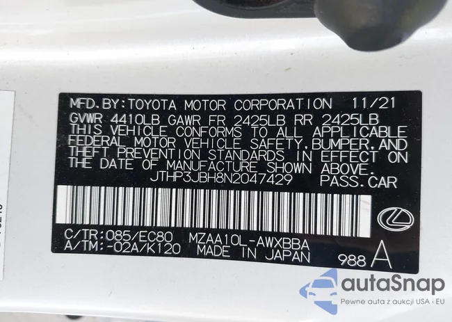 JTHP3JBH8N2047429: 43841540