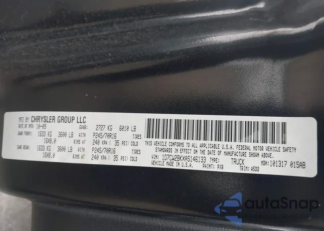 1D7CW2BKXAS146133: 43841542