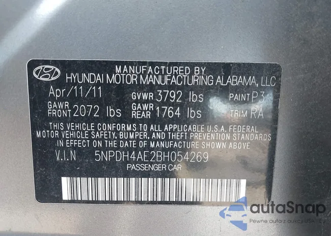 5NPDH4AE2BH054269: 43841848