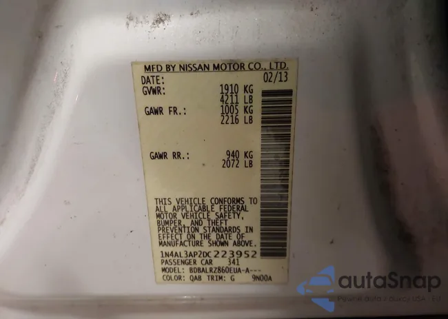 1N4AL3AP2DC223952: 43843092