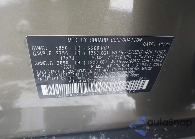 4S4BTAFC5R3220359: 43843174