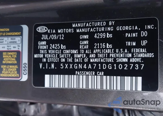 5XXGN4A71DG102737: 43843273