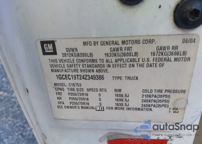 1GCEC19T24Z349386: 43843384