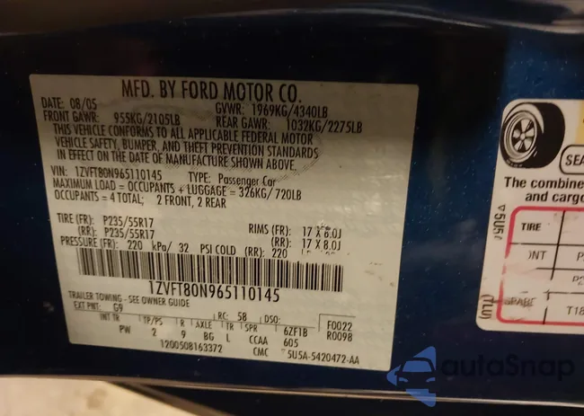 1ZVFT80N965110145: 43842697