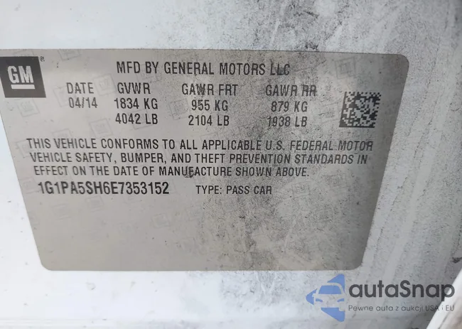 1G1PA5SH6E7353152: 43842700