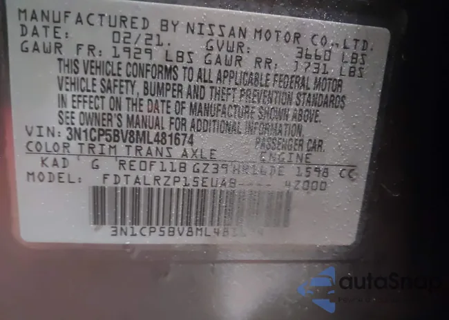 3N1CP5BV8ML481674: 43843922