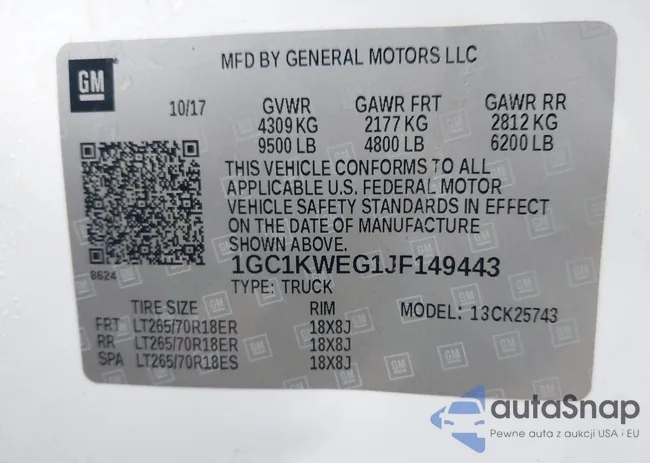 1GC1KWEG1JF149443: 43843968