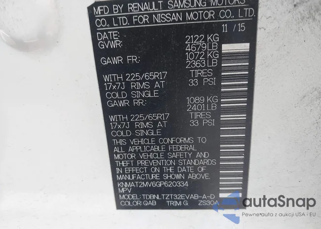 KNMAT2MV6GP620334: 43843978