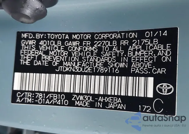 JTDKN3DU2E1789116: 43844337