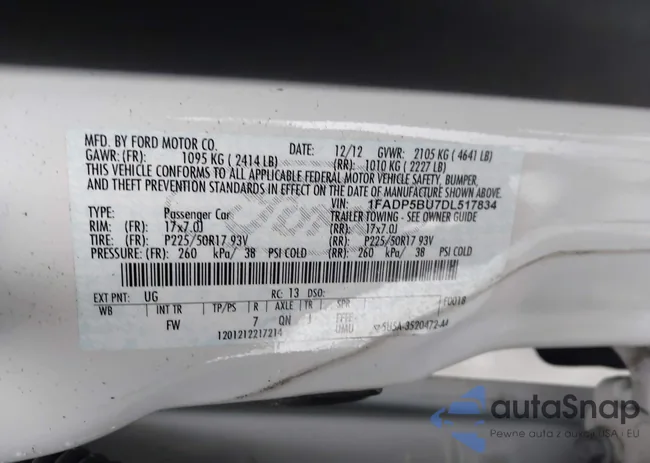 1FADP5BU7DL517834: 43843514