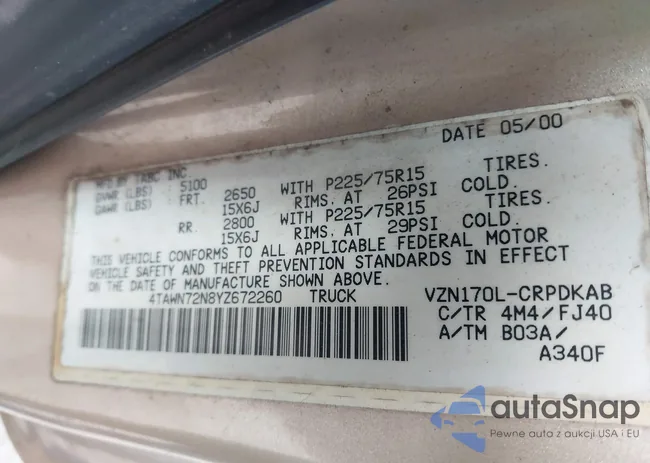 4TAWN72N8YZ672260: 43843664