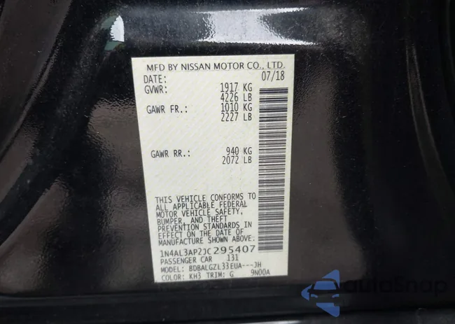 1N4AL3AP2JC295407: 43843809