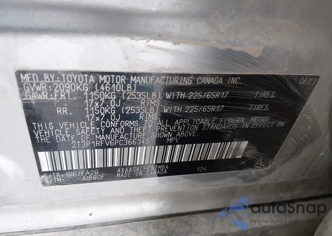 2T3P1RFV6PC366345: 43845028