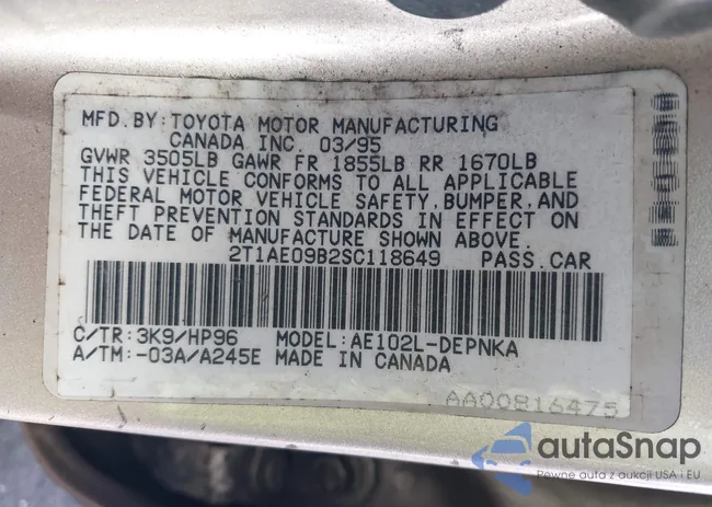 2T1AE09B2SC118649: 43845059