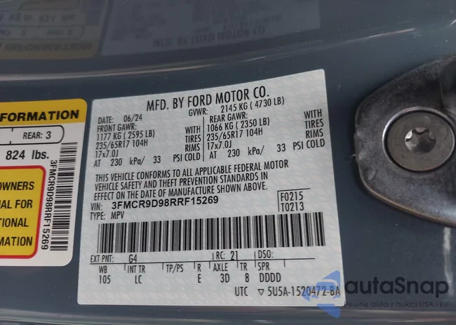 3FMCR9D98RRF15269: 43845203